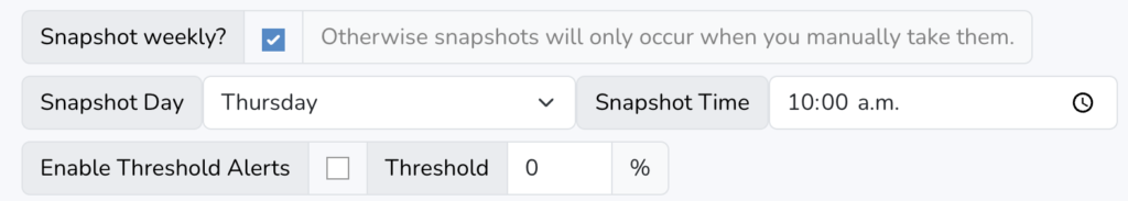 WP Boom plugin alerts and weekly snapshots